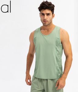 AL0YOGA-168 Designer Men Tank Shirts Yoga Korte mouw High Street Losse snel drogen Casual Shirt Outdoor Running Tops For Men