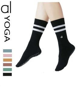 AL-209 2024 Al Women Yoga Socks Indoor Fitness Dance Twee bars Non Slip katoen Yoga Socks Foreign Trade