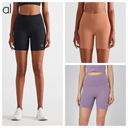 Al-214 Women Sports Sports Yoga Shorts Fitness High Winist Slim Rápido seco Biker Solid Biker