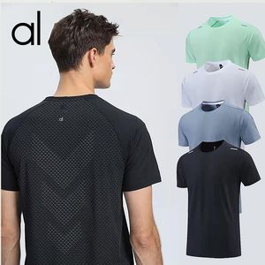 AL-215 2024 T-shirts d'été à manches courtes à manches courtes High Street Oversize Casual T-shirt Men de séchage rapide Scoop Neck Neck Sweet Sweat Absorption Shirts