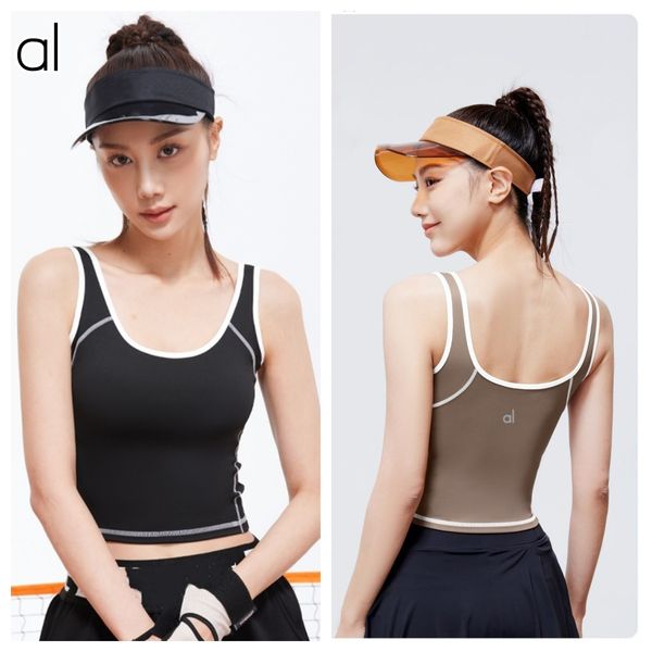 AL-216 Gym Vêtements Femmes Sous-vêtements Yoga Bra Tops Top de support Light Sports Bra Fitness Lingerie Brasseur Brassiere U Back Sexy Vest avec tasses intégrées