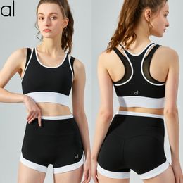 AL-292 Femmes Yoga Set Breathable Fitness Sports Sports Underwear + High Taies Shorts Suit Running Set