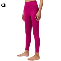 AL-350 Vêtements de Yoga taille haute pantalons de Yoga femmes Push-up Fitness Leggings doux élastique hanche ascenseur en forme de T pantalons de sport course formation dame