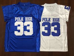 Al Bundy #33 Polk High Heren Voetbal Jersey Getrouwd Met Kinderen Gestikt Blauw Wit S-3XL Hoge Kwaliteit Gratis verzending