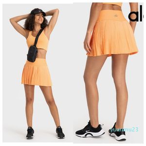 AL court ri val tennisrok kort nieuw door middel van hoge taille dames yogashort effen sport gymkleding rijbroek leggings elastische fitness dame yogajurk