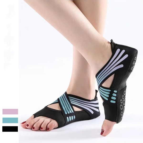 Al designer Yoga chaussures grip chaussettes chaussures de Pilates à semelle souple pour femmes chaussettes de yoga d'entraînement à cinq doigts danse chaussures et chaussettes sans dos