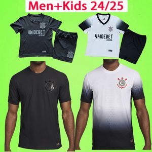 2024 2025 Corinthian Soccer Jerseys Black Kids Kit Ronaldo Gabriel 24 25 Football Shirt Boys Home Away Alberto Vera Maycon Coronado Moscardo Gil Luan R.augusto Men Set Set