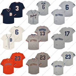 Maillots de baseball Al Kaline, Ian Kinsler, Lance Parrish, Denny McLain, Kirk Gibson