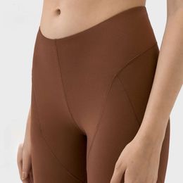 AL Leggings 2024 nuevo LLUU mujeres tridimensionales Patchwork ejercicio Yoga pantalones cuidado de la piel desnudo cintura alta Hip-Lift adelgazamiento