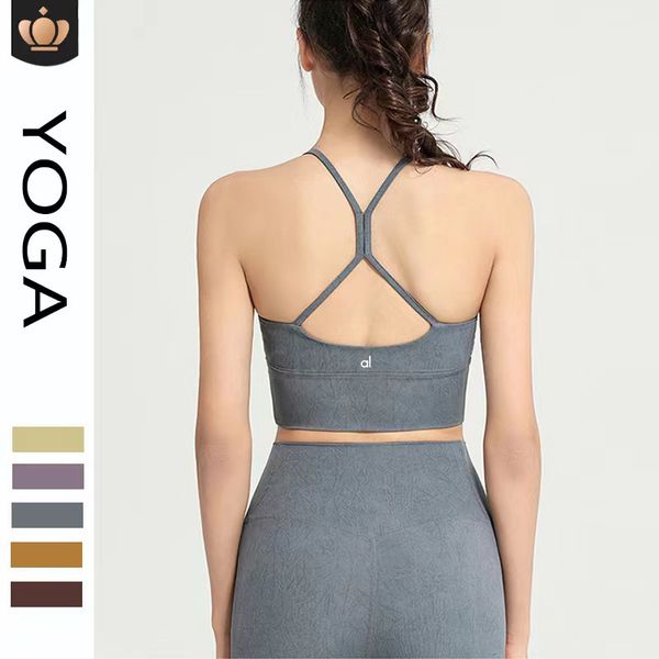 Al Color Color Femmes Yoga Bra Slim Fit Sports Bra Gitre de fitness Sous-vêtements sexy avec des coussinets de poitrine amovibles
