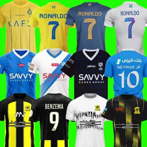 Al Nassr FC Troisième 3ème 23/24 Maillots de football Kit pour enfants 2023 2024 Al-Hilal SFC Maillots de football saoudiens Ensemble Al Ittihad Club Cristiano Ronaldo Neymar Jr Benzema Mane CR7