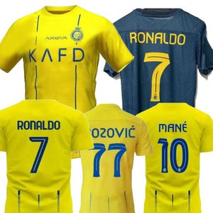 Al-Nassr FC 23-24 Jerseys de fútbol Ronaldo 7 Camiseta de jersey de fútbol de ropa deportiva Dhgate Kits personalizados Centradas de entrenamiento Diseño de descuento de Sports su propio Nassr