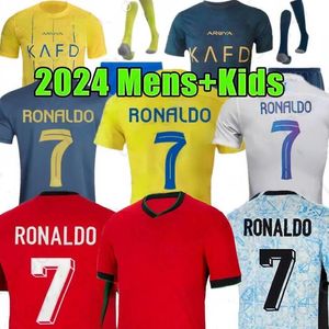 24 25 Maillots de football Portuguesa Portugal FERNANDES RONALDO Cristiano Portugieser 2024 Chemises de football de la Coupe d'Europe Hommes Kit Kit Équipe B.FERNANDES JOAO FELIX Al Nassr FC 23