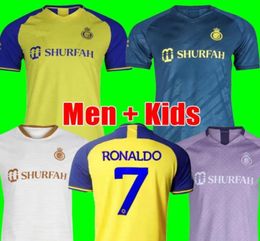 Al Nassr FC Jerseys de fútbol Camiseta Ronaldo Home Amarillo Away 23 CR7 Gonzalo Talisca Ghislain Konan Vincent Aboubakar Men Footbal5584305