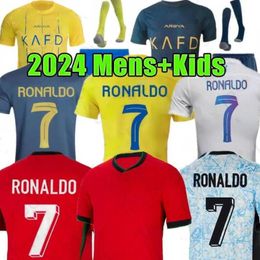 Al Nassr FC Soccer RONALDO Retro 2024 2025 Maillots portugais JOAO FELIX RUBEN NEVES EURO CUP PORTUGIESER Portugal Maillot de football de l'équipe nationale pour hommes et enfants