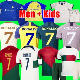 Al Nassr Kit Fc Football Maillots Ronaldo 2023 Domicile Jaune Extérieur 22 23 Gonzalo Martinez Talisca Ghislain Konan Hommes Enfants Ensembles Portuguesa