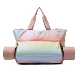 Al New Daily Tote Yoga Mat Gym Sling Bolsas para mujeres que viajan con el hombro de los hombros de ocio Viajes a corta distancia del alumno de la mano.