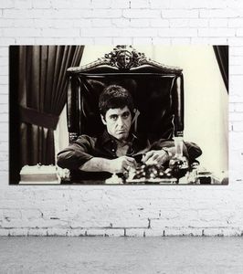 AL PACINO SCARFACE affiche de film décoration de la maison toile peinture à l'huile noir et blanc Pop Art mur photos salon décor à la maison 2543185