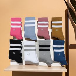 Al Sports Socks Women Men Training Cotton Yoga Stocking ing Color Dance Non-Slip PVC Dienst huidvriendelijk zacht zweet-absorberend elastisch 2