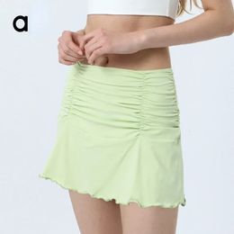 Al uminum jupe plis montrent minceur faux deux pièces jupe pantalon exercice yoga fitness anti décoloration shorts pour les femmes 240313