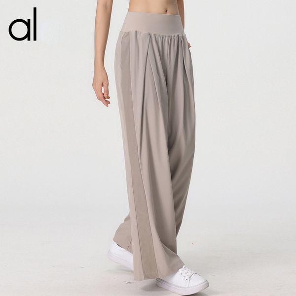 AL-pantalones de Yoga para correr para mujer, mallas deportivas con bolsillo, cintura alta, elásticos, informales, con cordón, de chándal