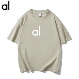 Al Women Yoga Tenue Perfaitement surdimensionné Shirts Sweater Garnières courtes Crop Top Fitness Crew Crew Clouse Gym Gym Fadies Femmes Shorts Shorts T-SH 215