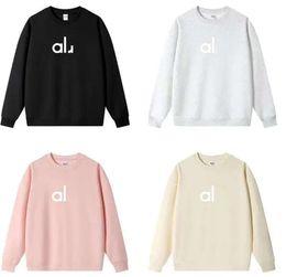 AL dames yoga -outfit perfect extra grote sweatshirts trui losse lange mouwen korte mouwen korte mouwen crop top top fitness workout nek blouse gym dames dames hoodiesyj