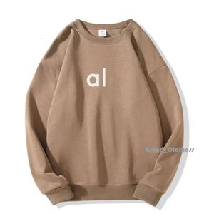 AL Vrouwen Yoga Outfit Perfect Oversized Sweatshirts Trui Losse Crop Top met Lange Mouwen Fitness Workout Ronde Hals Blouse Gym 3037