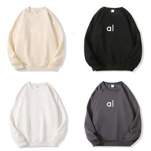 Al Women Yoga tenue parfaitement surdimensionnaires Sweats Sweater Loose Lot Long Crop Top Fiess Workout Crew Neck Blouse Gym