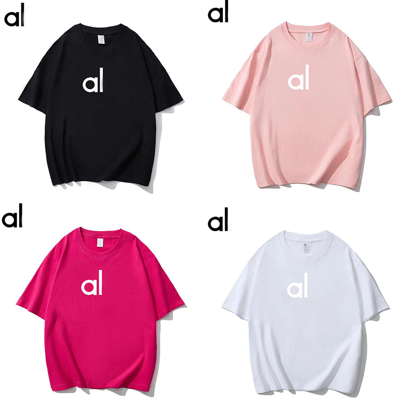 AL Women Yoga Outfit Perfectly Oversized shirts Sweater short sleeves Crop Top Fitness Workout Crew Neck Blouse Gym Ladies Womens shorts sleeves T-shirts
