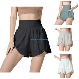 AL Yoga Fake Tweedelige Yoga Shorts Fitness Sneldrogende Dames Zomer Running Losse, ademende, anti-glare sport hotpants