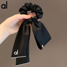 Al Yoga Hair Ring Tie Coil Corde Hésidium Advanced Style Bow Knot Ribbon Écharpe Hair Band GRAND