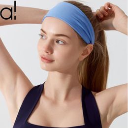AL Yoga Headband Men's and Women's Hair Band Sports Headbands Wicking Performance Sweat Absorbing Wide Brimmed Yoga Headscarves Anti Sweat Outdoor Headwear