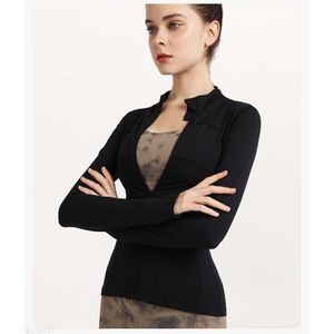 al Yoga veste sport manteau femmes serré Yoga vêtements séchage rapide à manches longues haut cardigan à fermeture éclair Fitness YC065 mode