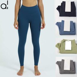 AL Yoga Leggings femmes pantalons de survêtement taille haute pantalon de levage des hanches push-up Fitness ceinture élastique sport course entraînement pantalons de survêtement 0A8N R3S5