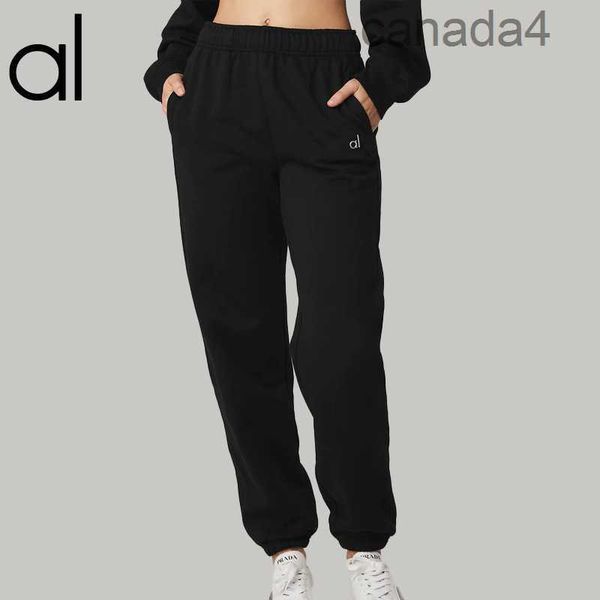 Al Yoga Pants Accol Pantalones Deportivos Felpa Pesada Casual Deporte Ajuste Relajado Solstice Lantern con Cordón Mujer Weekend Jogger Pantalones Plata PV5G ER20 MXFS