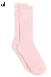 Al Yoga Pink Socks Longitud del tubo 18 cm Sports Leisure Socks de algodón de algodón Sports Sports Four Seasons Calcetines de yoga en blanco y negro