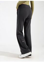 Al Yoga Pantalon de jambe droite en peluche pour les femmes avec un pantalon de sport lâche et minceur à lacets, Pantalon de jambe large de fitness yoga
