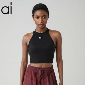 AL Yoga Haut Souple Ce Soutien-Gorge Débardeur Femmes Soutiens-Gorge De Sport À Impact Moyen Sans Couture Delight Col Haut Soutien-Gorge Gilet Tendance Longue Silhouette Élégant Dos Lounge To Locust Hot Girl Tank