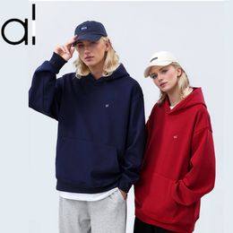 Al Yoga Sudadera con capucha deportiva Espesado Cálido Jersey de lana Unisex Street Dance Sudor Sudaderas anchas Gimnasio Chaqueta cortavientos Diseñador Moda Traje para correr