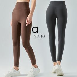 Al yoga dames sport yogabroek running naakt geborsteld hoge taille geen schaamte draad slanke fit elastische gewasbroek
