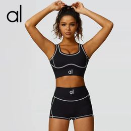 AL0-3 Align Align Align Set Femmes Lingerie 2 pièces Sportswear Gym Top Workout Sports Bra Fitness High Waist Leggings Workout Sports Clothe