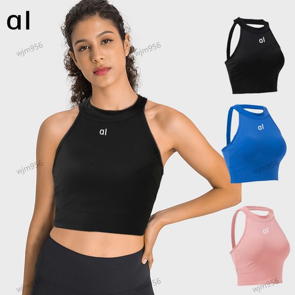 AL0 YOGA Soft Top Bra Tank Aign Women Sports Sports Bras Medium Seamess Deight High Neck Gilet à la tendance Longine Sihouette Seek Retour Lounge Designer Ingerie Gym