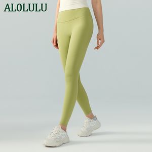 Al0lulu avec Logo Sports Leggings High Elastic Slim Training Fitness Yoga Pantal
