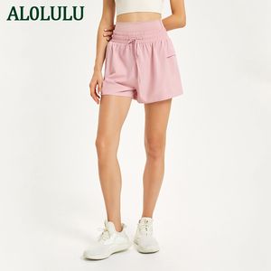 AL0LULU – short de sport à séchage rapide pour femmes, pantalon de course, de fitness, de course, ample et fin, taille haute, de yoga