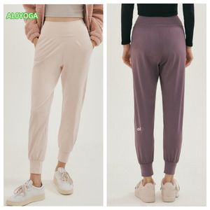 Pantalones de Yoga AL0YOGA-62 para mujer, paquete de cintura alta, pantalones deportivos para dar forma al pie, pantalones de chándal para correr de talla grande para niña, pantalones de entrenamiento para Fitness