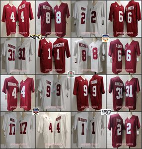 Alabama College Football Jerseys # 4 Jalen Milroe # 6 DeVonta Smith 24 Brandon Miller # 9 Bryce Young # 31 Anderson # 2 Henry # 13 Tagovailoa Hommes Femmes Jeunes