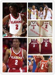 Alabama Crimson Tide 2022 Camiseta de baloncesto universitario 0 Javian Davis 1 Herbert Jones 2 Kira Lewis Jr. 13 Jahvon Quinerly 35 Hawkins 30 Galin Smith 1 Green 2 Collin Sexton
