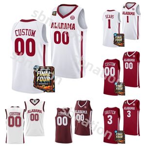 Alabama Crimson Tide Basketball Jerseys 3 Rylan Griffen 2 Grant Nelson 1 Mark Sears 23 Nick Pringle 55 Aaron Estrada 15 Jarin Stevenson Collin 2 Sexton Brandon Miller