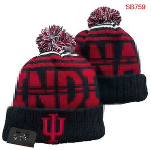 Alabama Crimson Tide Beanies Indiana Hoosiers Beanie North American College Team Side Patch Winter Wool Sport Knit Hat Skull Caps